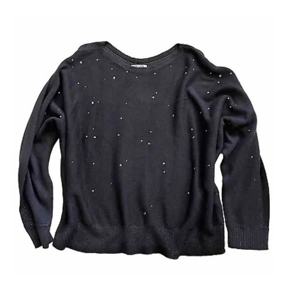 NIC+ZOE Tops - NIC + ZOE NWT Falling Stars Embellished Boatneck Pullover Sweater Size XL